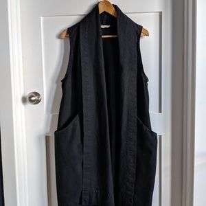 Elizabeth Suzann Black Cotton Canvas Clyde Vest M